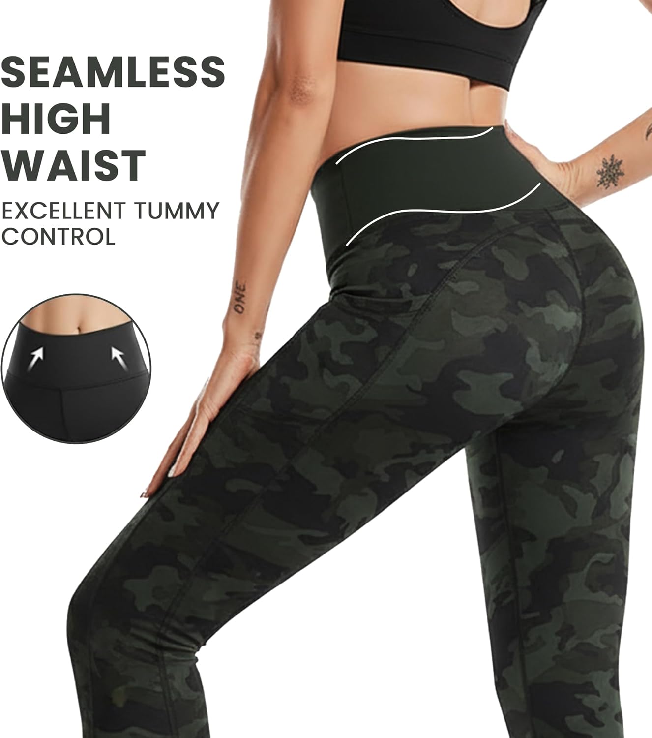 Women’s High Waist Yoga Leggings with Pockets Stretchy Tummy Control Workout Pants for Gym, Yoga, & Everyday Wear - Image 5