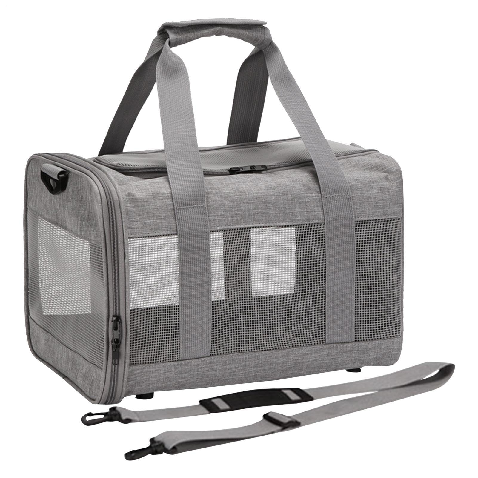 Transportín para perros, portátil con asa y – para cachorros y perros pequeños – Para cachorros y gatos de talla pequeña mediana casa viaje coche camping picnic paseo