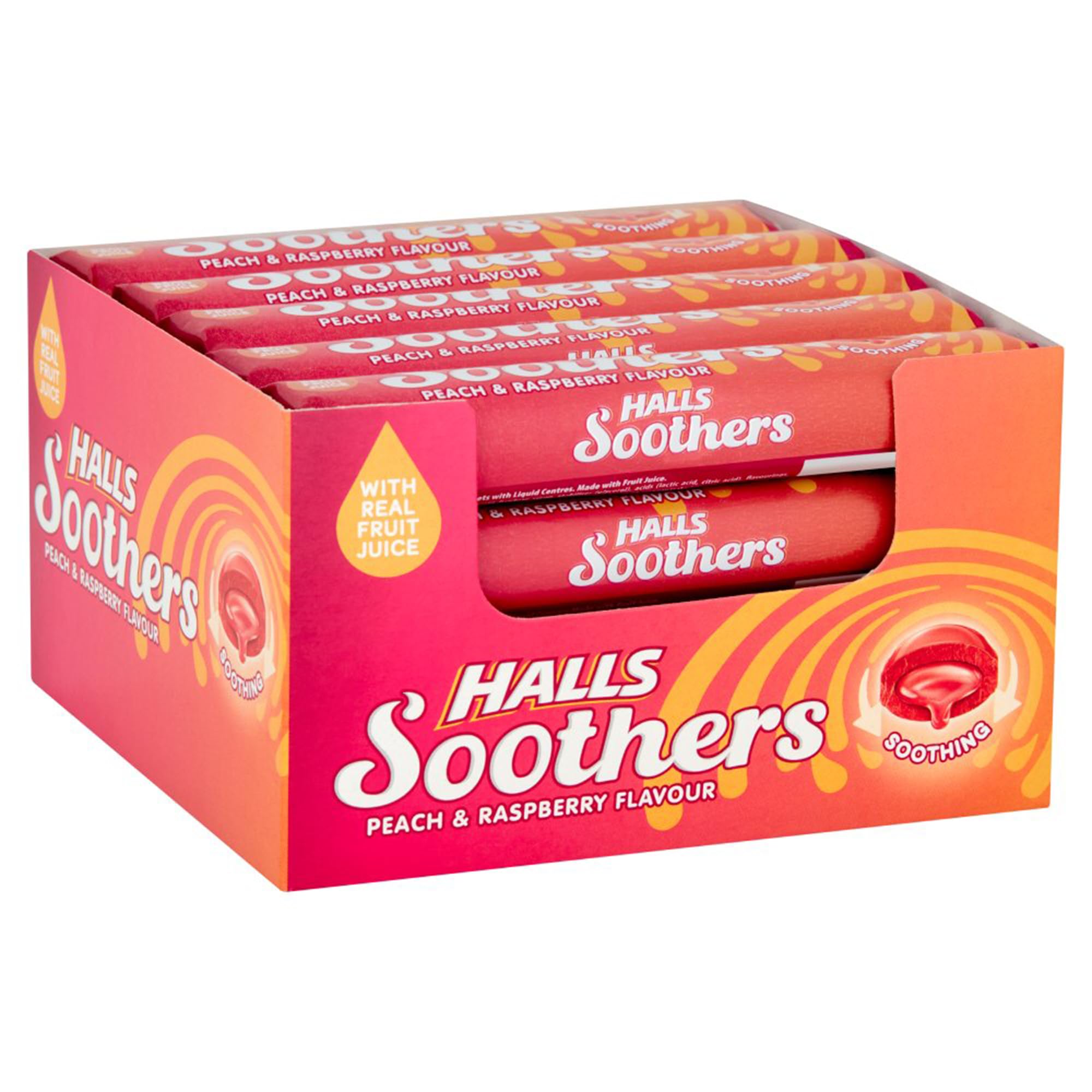 Soothers Peach And Raspberry 45 g, Pack of 20