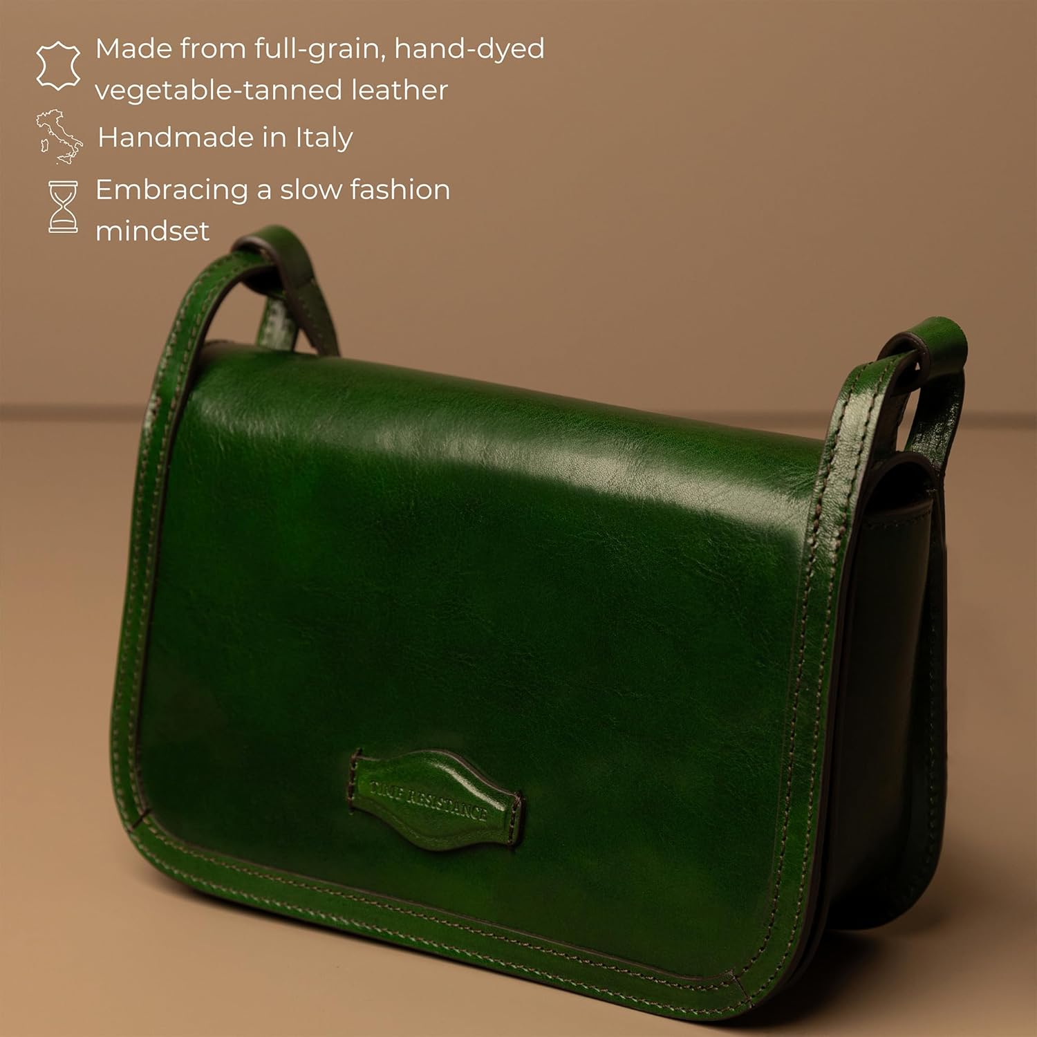 Time Resistance Leather Crossbody Bag – Messenger Bag with Magnetic Closure - Leather Handbag Purse for Women