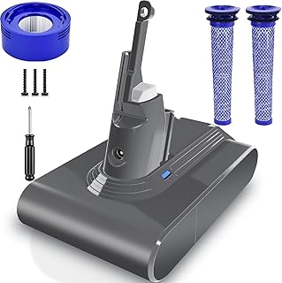 Upgraded 6000mAh V7 Battery Replacement Compatible with Dyson V7 Animal Battery Replacement SV11 V7 Motorhead V7 Animal V7 Extra V7 Mattress V7 Absolute Vacuum Cleaners