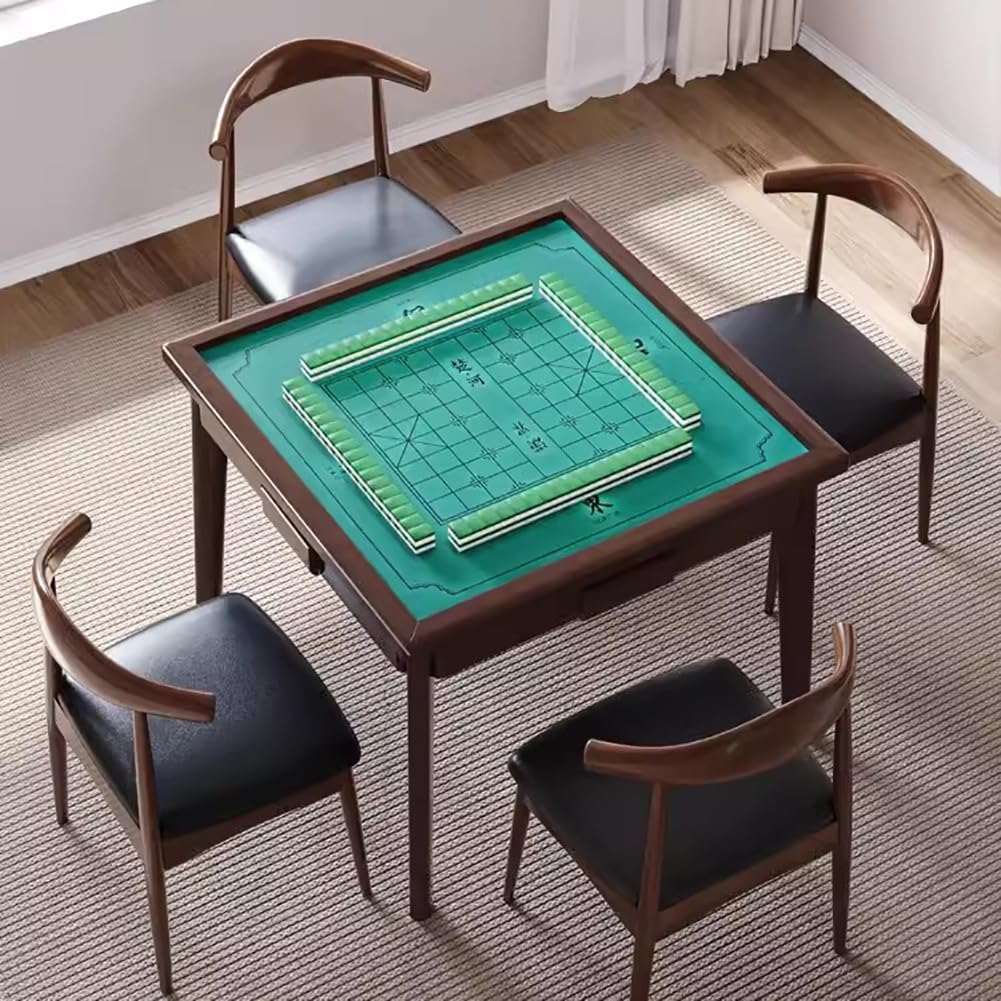 Tavolo Mahjong, tavolo da gioco di carte quadrato staccabile per 4 giocatori, in legno con cassetti, design multifunzionale, gambe rimovibili