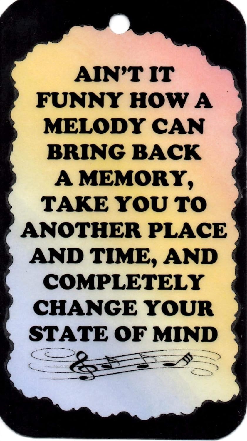 Set of 3 Music Notes Door Hanger, Wall Hanging Sign, Refrigerator Magnet. Musician, Band, Orchestra, Choir Gifts. 5095H Ain't It Funny How A Melody Can Bring Back A Memory........