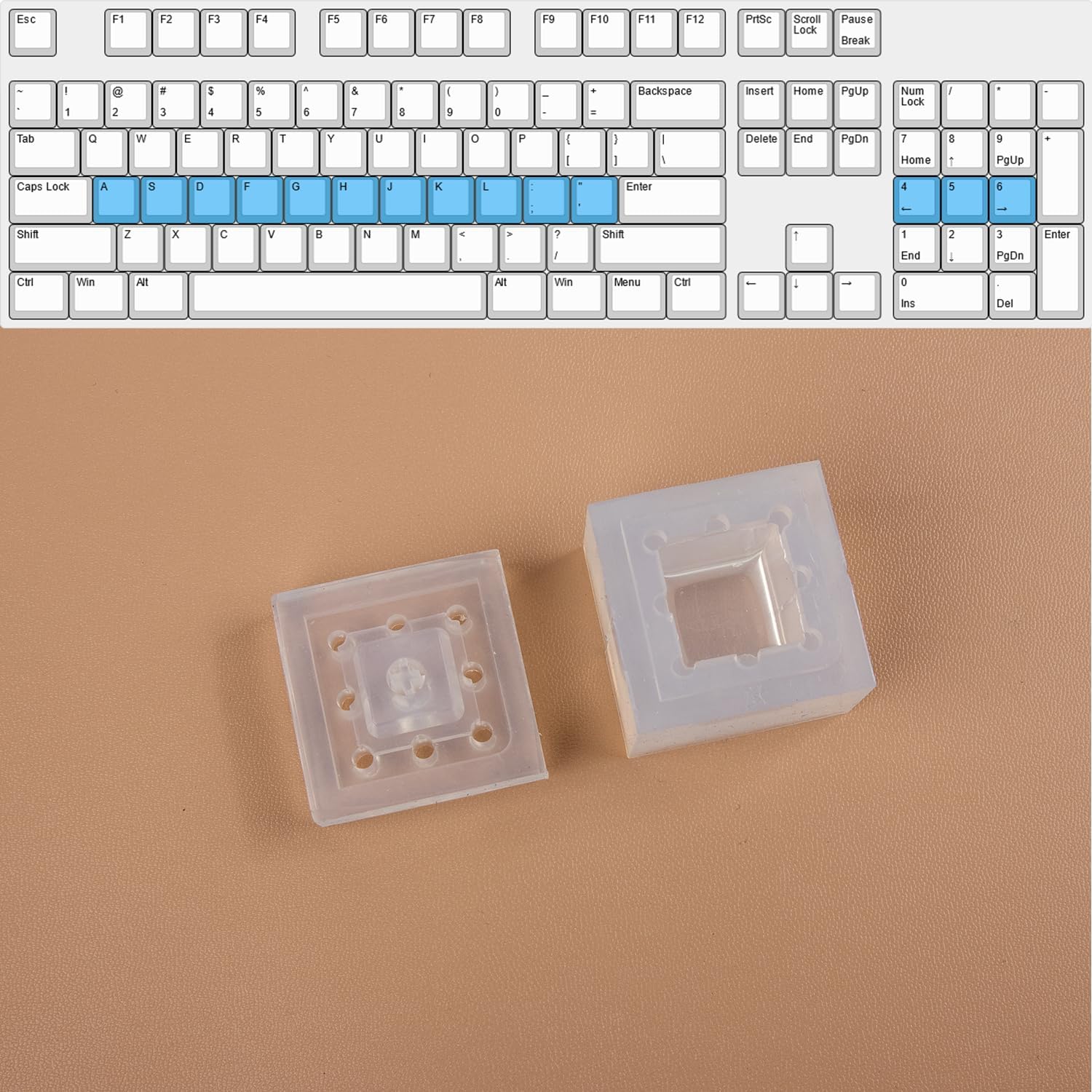 SA Profile Keycap Resin Casting Molds Set for Mechanical Gaming Keyboard,Easy Use for Handmade Keycaps, Silicone Material (SA 2.75U Right Shift Key)