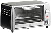 HOMCOM Mini Oven 10 L 750 W 100-230 ° C 60 min. Timer with Baking Tray Grill Rack and Removable Base Tray Pizza Oven Silver