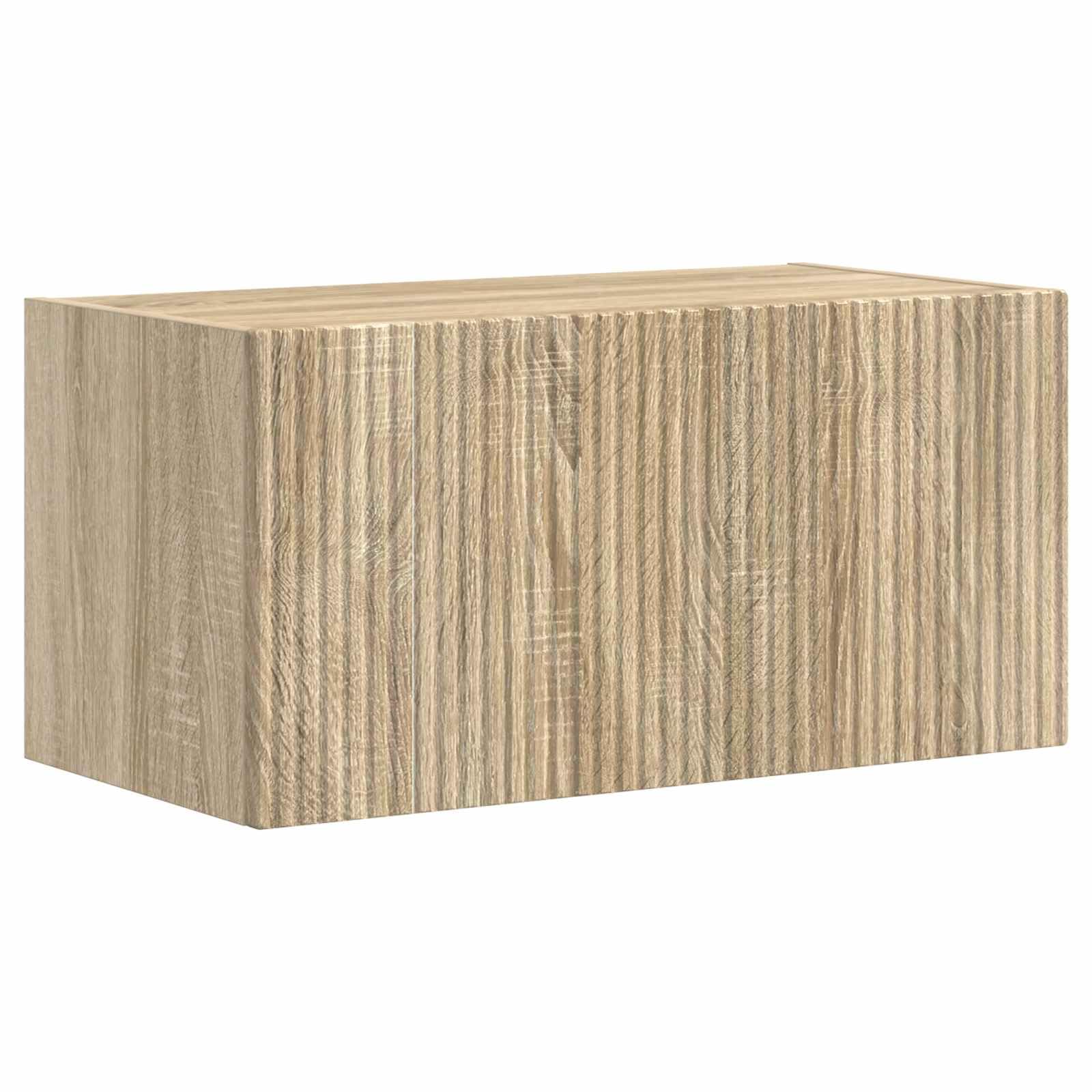 Set di 4 mobili da parete per TV, in rovere Sonoma