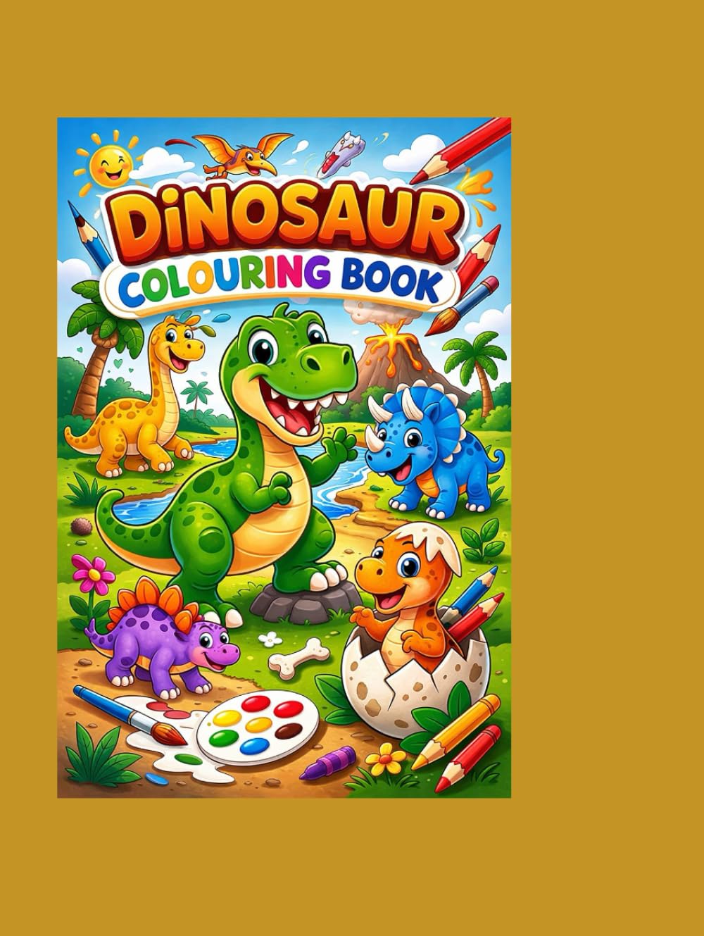 Dinosaur coloring book for kids: Let's Fun