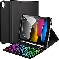 Vista 16 de Funda para iPad 11/10ª generación con teclado, funda de teclado Bluetooth desmontable para iPad A16 2025 de 11 pulgadas/10ª generación 2022 de 10.9