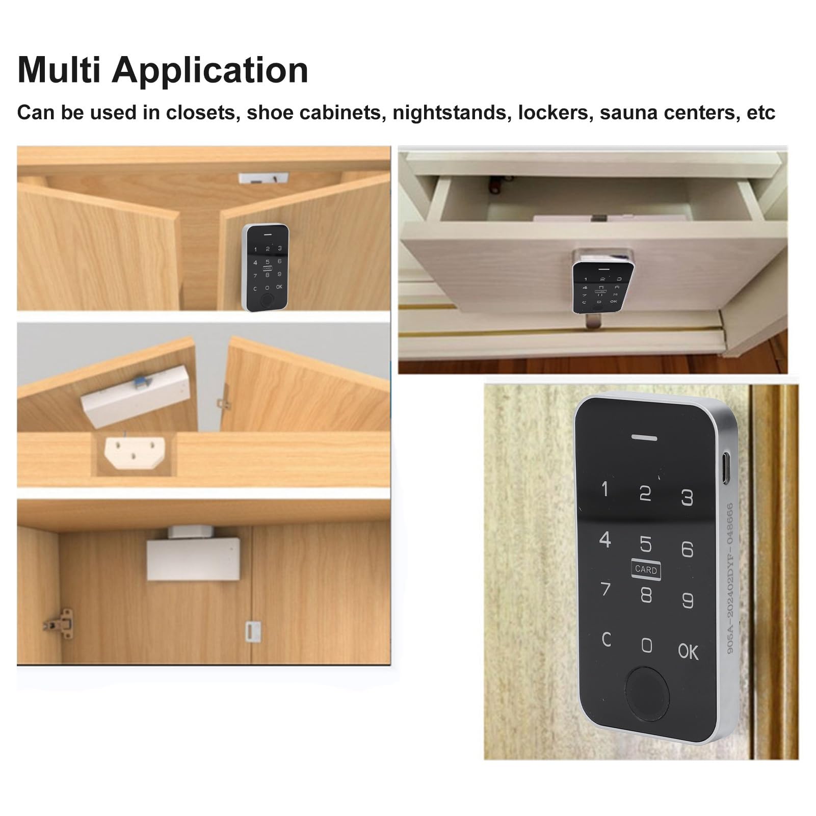Verrou d'armoire intelligent, serrure d'armoire électronique, clavier tactile numérique, mot de passe, serrure d'armoire pour casier de placard, table de chevet