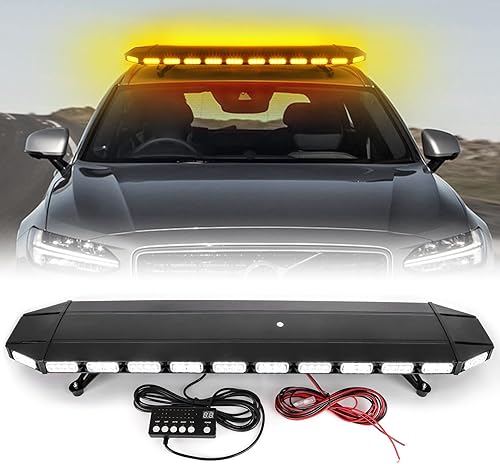 Miniatura 8 de Barra de luz estroboscópica mejorada de 48 pulgadas, 104 LED, construcción de alta intensidad, advertencia de emergencia, luz estroboscópica de bajo