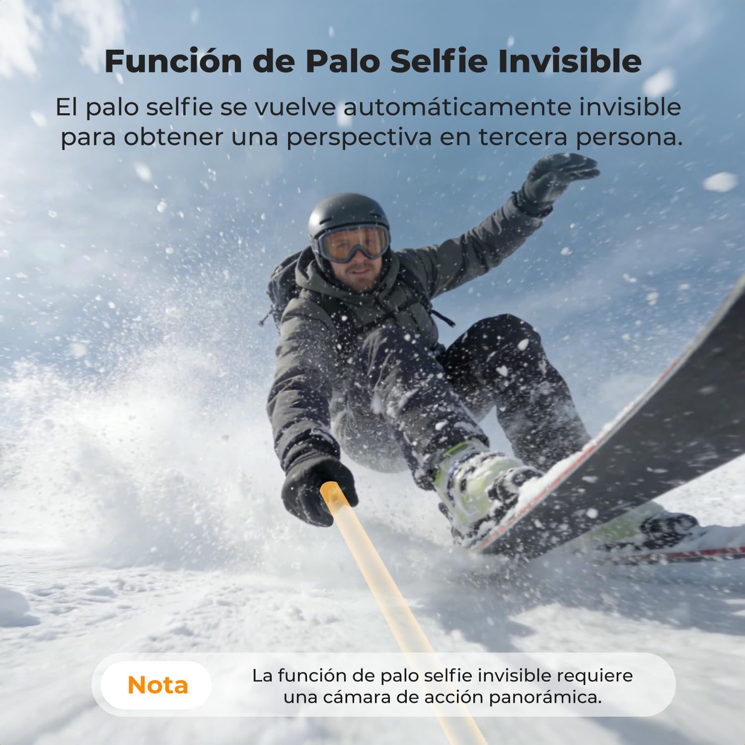K&F Concept Palo Selfie Plegable Invisible de aleación de Aluminio de 92,5 cm, con Soporte de Tornillo de 1/4", Compatible con Insta360 X5/X4/X3, dji Osmo 360, Luna Ultra, empuñadura Ajustable