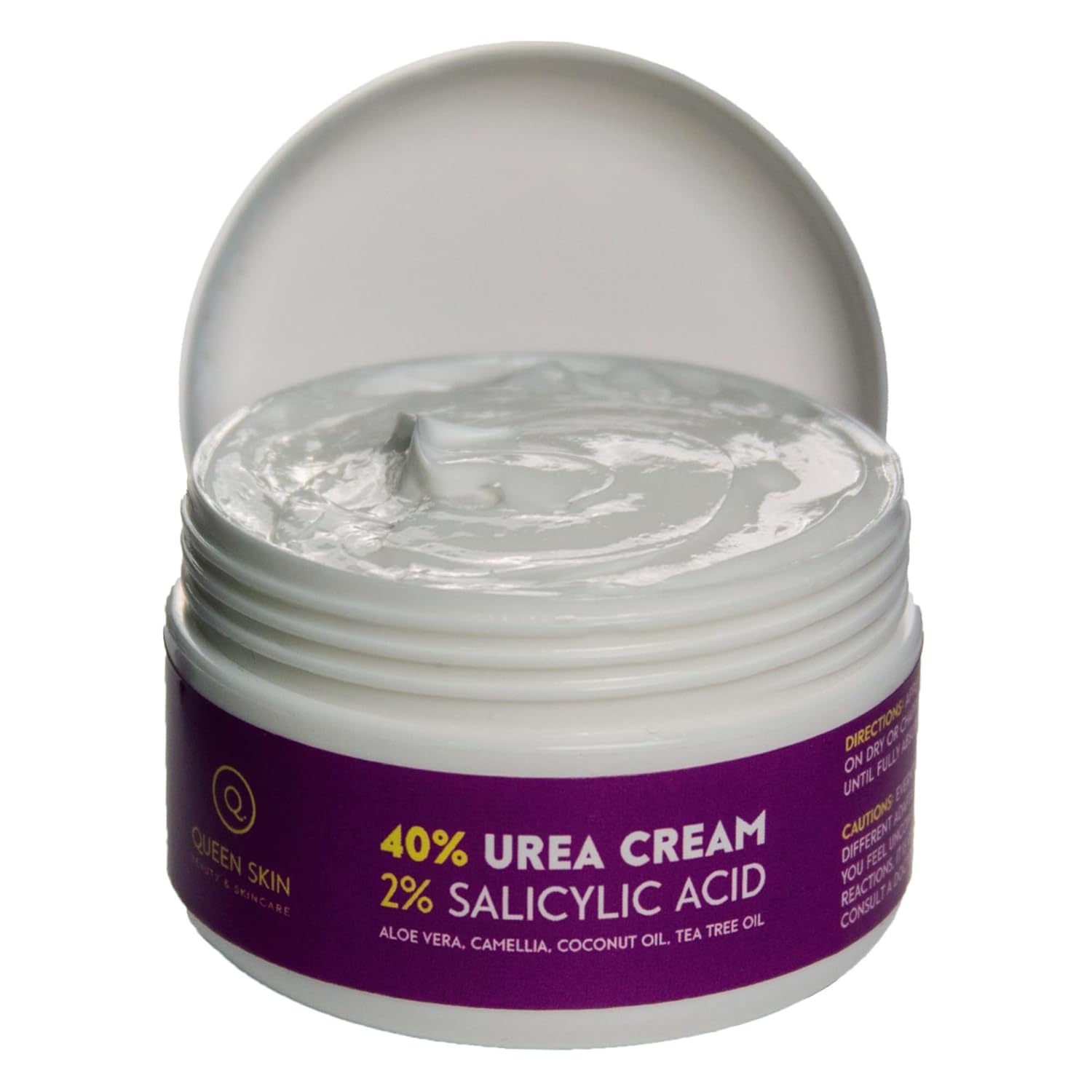 QUEEN SKIN BEAUTY & SKINCARE Moisturizing Foot Cream for Dry Cracked & Calloused Feet, Repair Urea Cream 40% with 2% Salicylic Acid and Aloe Vera, Heel Rescue Cream for Healthy Feet – 100g / 3,53 Oz