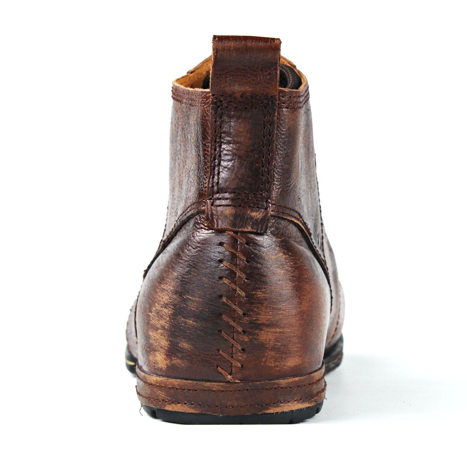 OSSTONE Herren Leder chukkastiefel Worker Biker Boots-Motorrad-Leder-Schuhe für Schnürstiefeletten Boots OS-6015-1-A-R