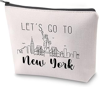 NYC Besties Trip Travel Case New York Travel Gift Let’s Go To New York Lover Makeup Bag New York Vacation Gift New York Journey Souvenir (New York)