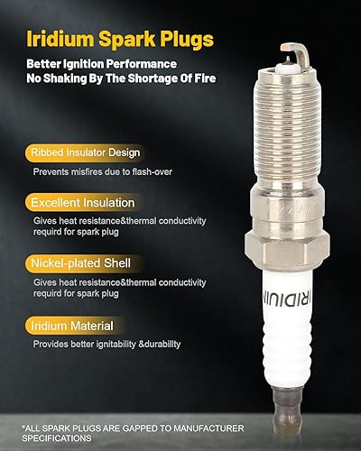 Miniatura 4 de OCPTY 8 bobinas de encendido con 8 bujías de iridio para UF-622 UF622 DG-542 para Ford para F-150 5.0L