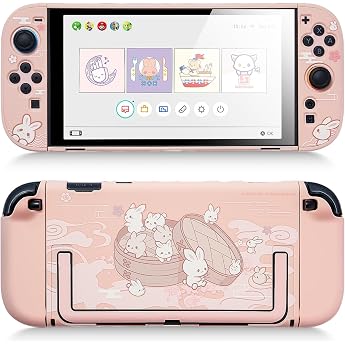 GeekShare Case Compatible with Switch 2, Cute Dockable Cartoon Case Compatible with Switch 2, Anti-Scratch and Shockproof Des