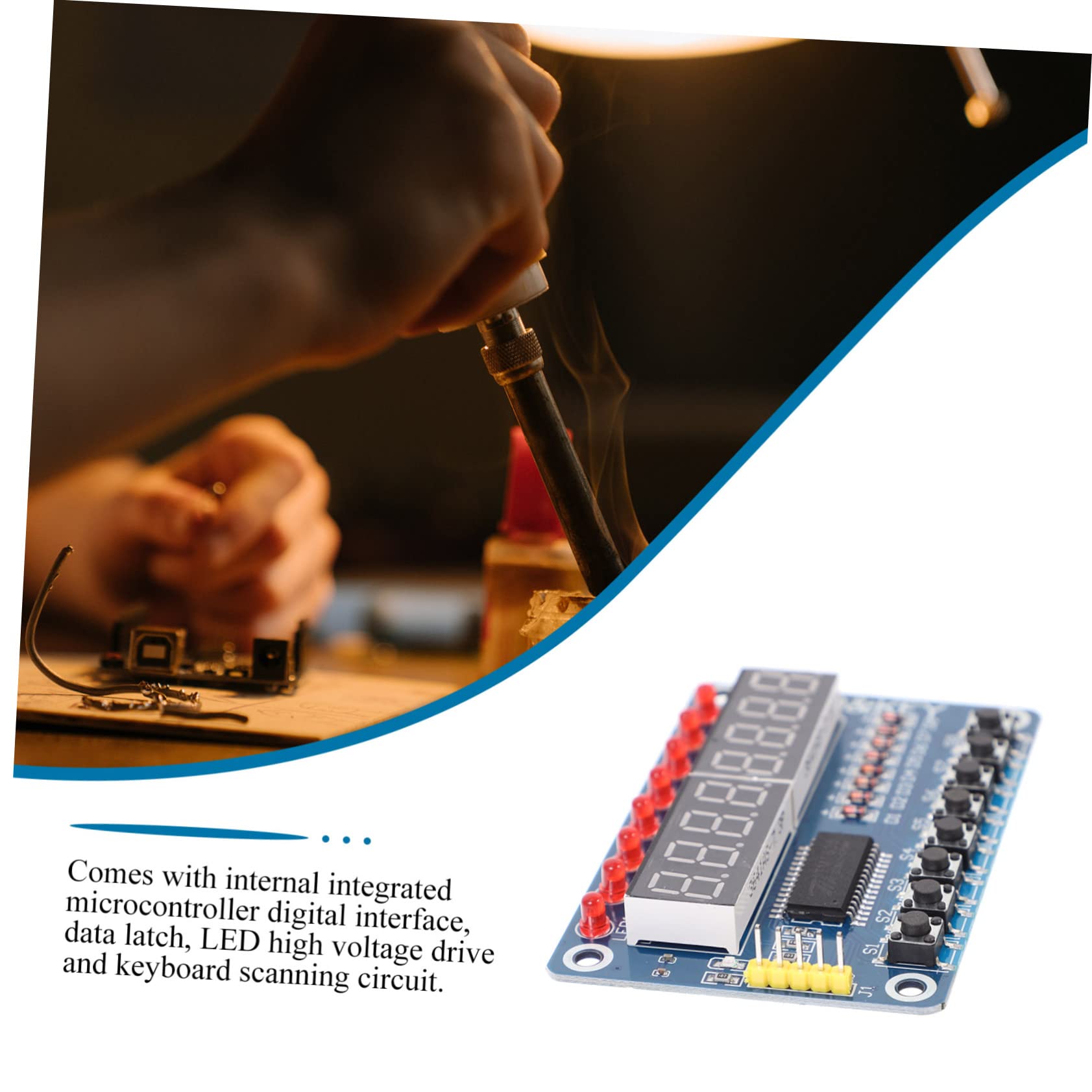 12pièces Module Affichage Led Clés Affichage Numérique Bits Pour Microcontrôleur Intégration Pratique Et Design Compact
