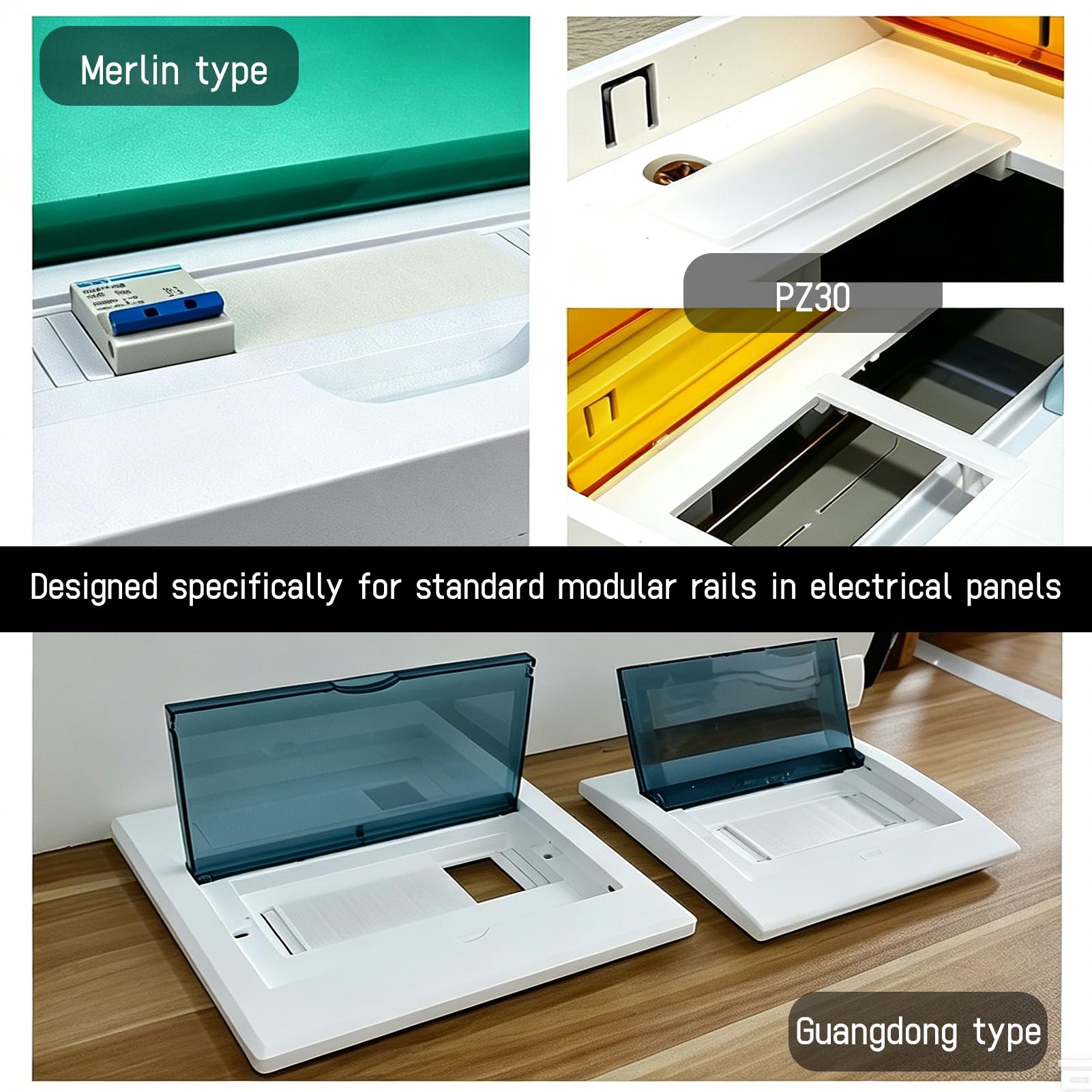 Cache-Vide pour Tableau Électrique Modulaire Blanc 12pces, Compatible Standard