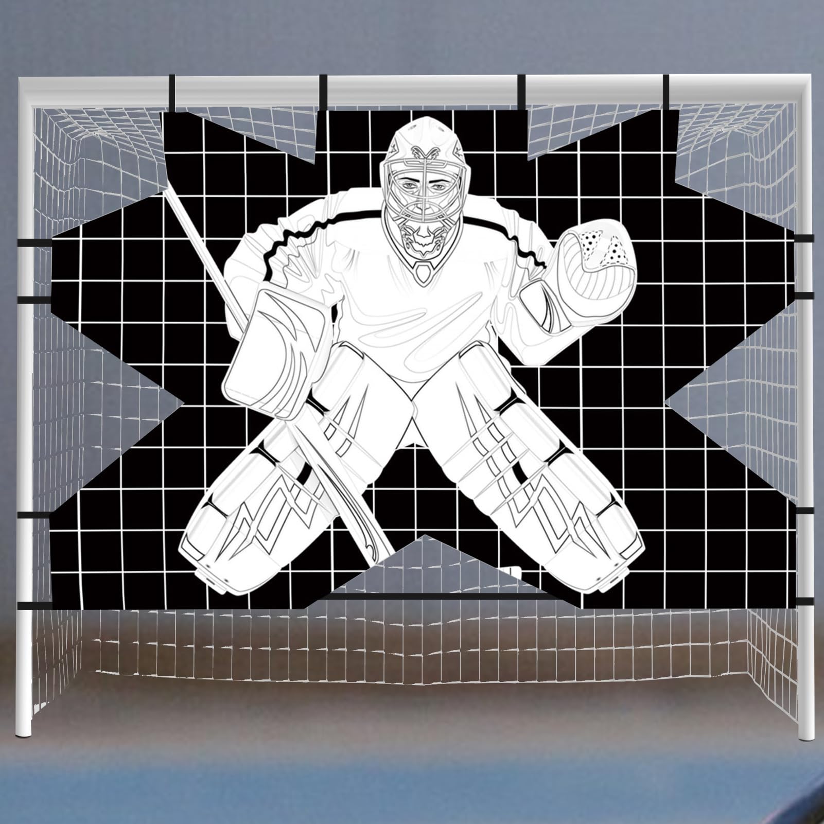 Cibles de filet de hockey – Tutor d'entraînement et d'entraînement de précision, tissu Oxford durable et résistant à la déchirure, installation facile | Équipement d'amélioration pratique à utiliser