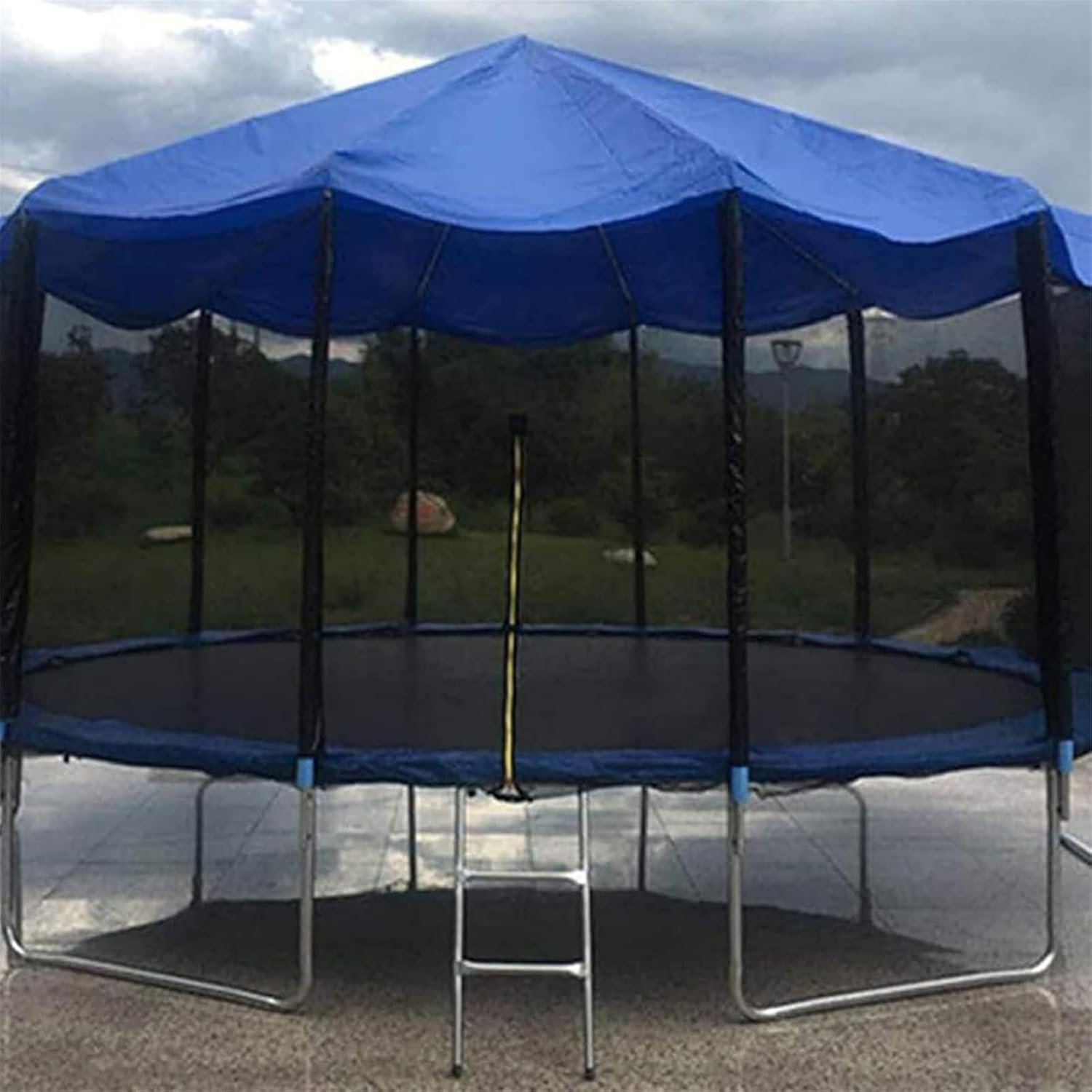 Trampoline Canopy Accessories Without Framework & Trampoline, Outdoor 10FT/12FT/14FT Trampoline Sunshade Umbrella for Sunshine, Rain Snow