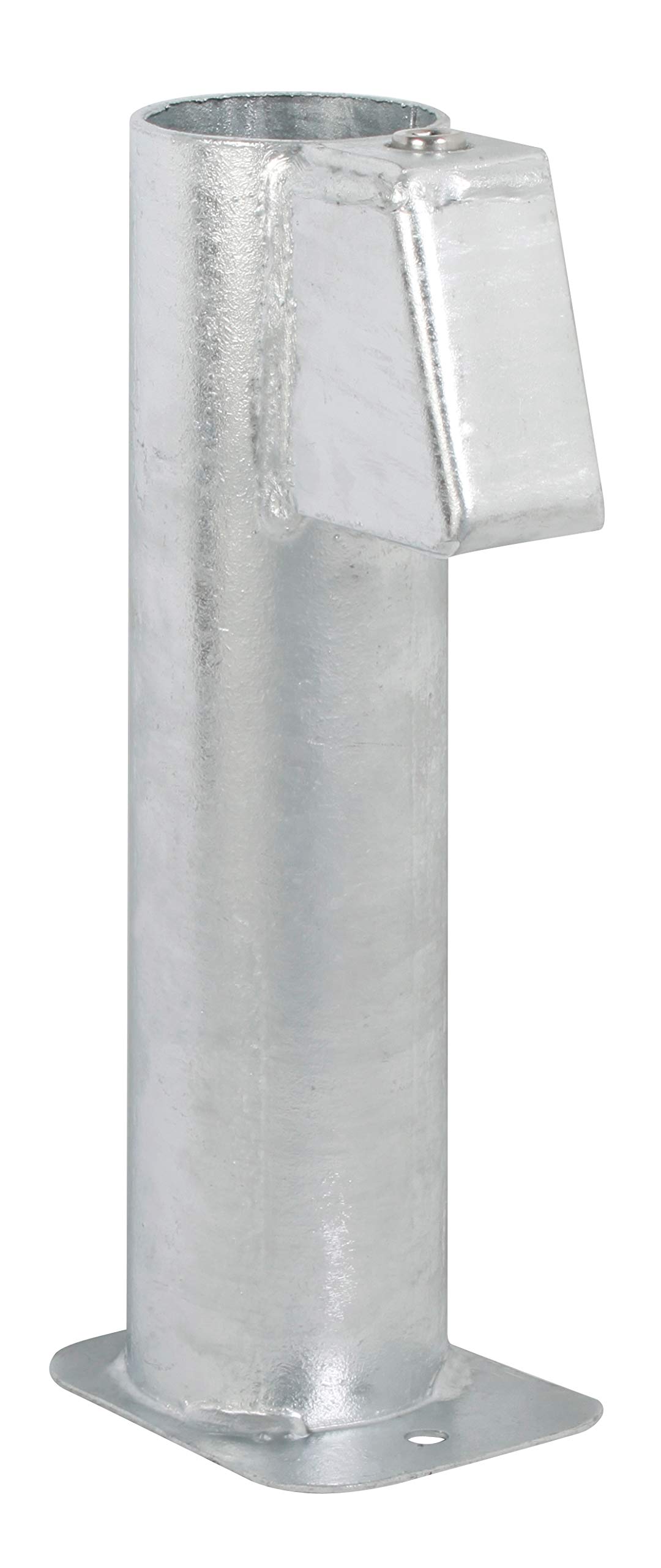 Alberts Hot-Dip Galvanised Gah- 690816 Ground Sleeve For Sign Posts, Available In Various Designs, With Mounted Clamping Jaws, For Pipe Diameter 76 Mm, Length 500 Mm