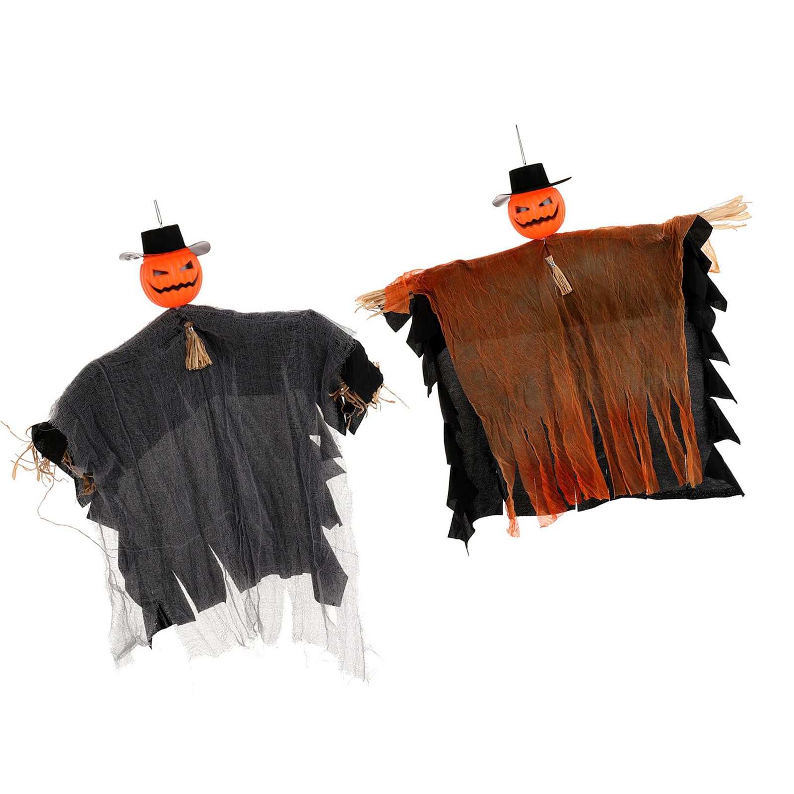 Elnwnnkc Halloweens Pumpkin Hat Hanging Specter Decoration with Straw Bowtie for Indoor Outdoor Festival Parties Supplies Family Friendly Pumpkin Specter Decoration