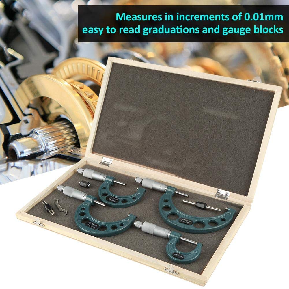 Bügelmessschraube 0-100 mm Bereich Messschraube 0.01mm Auflösung Mikrometer Mikrometerschraube Metrischer Außen Bremssattel, bügelmessschraube