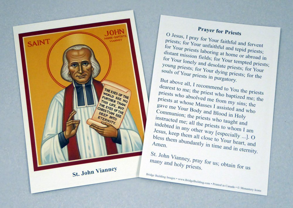 Buy Vermont Christmas Company St. John Vianney Prayer Cards Prayer
