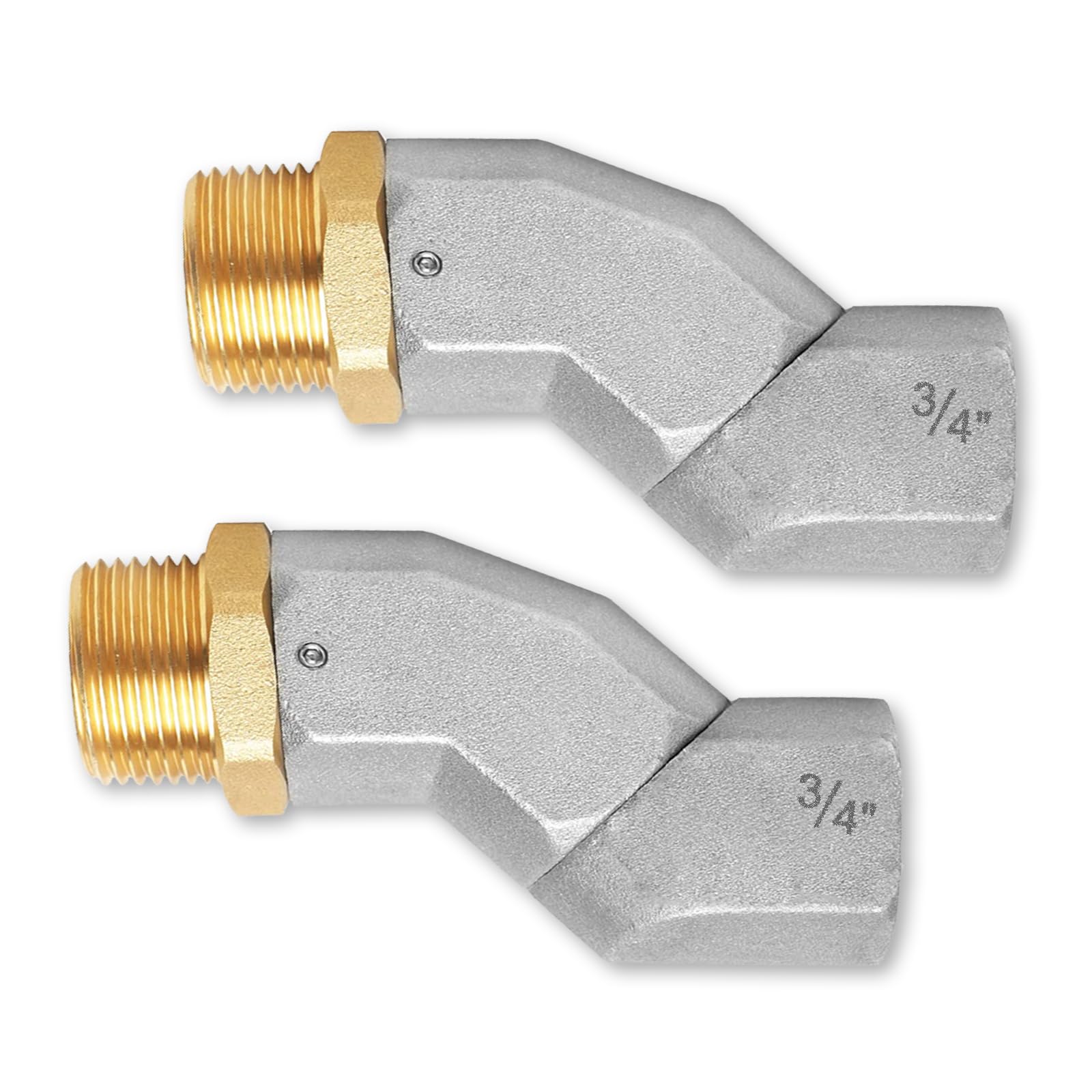2PCS 3/4 Inch NPT Fuel Hose Swivel 360 Rotating Connector for Fuel Nozzle Multi Plane Fuel Plane Swivel