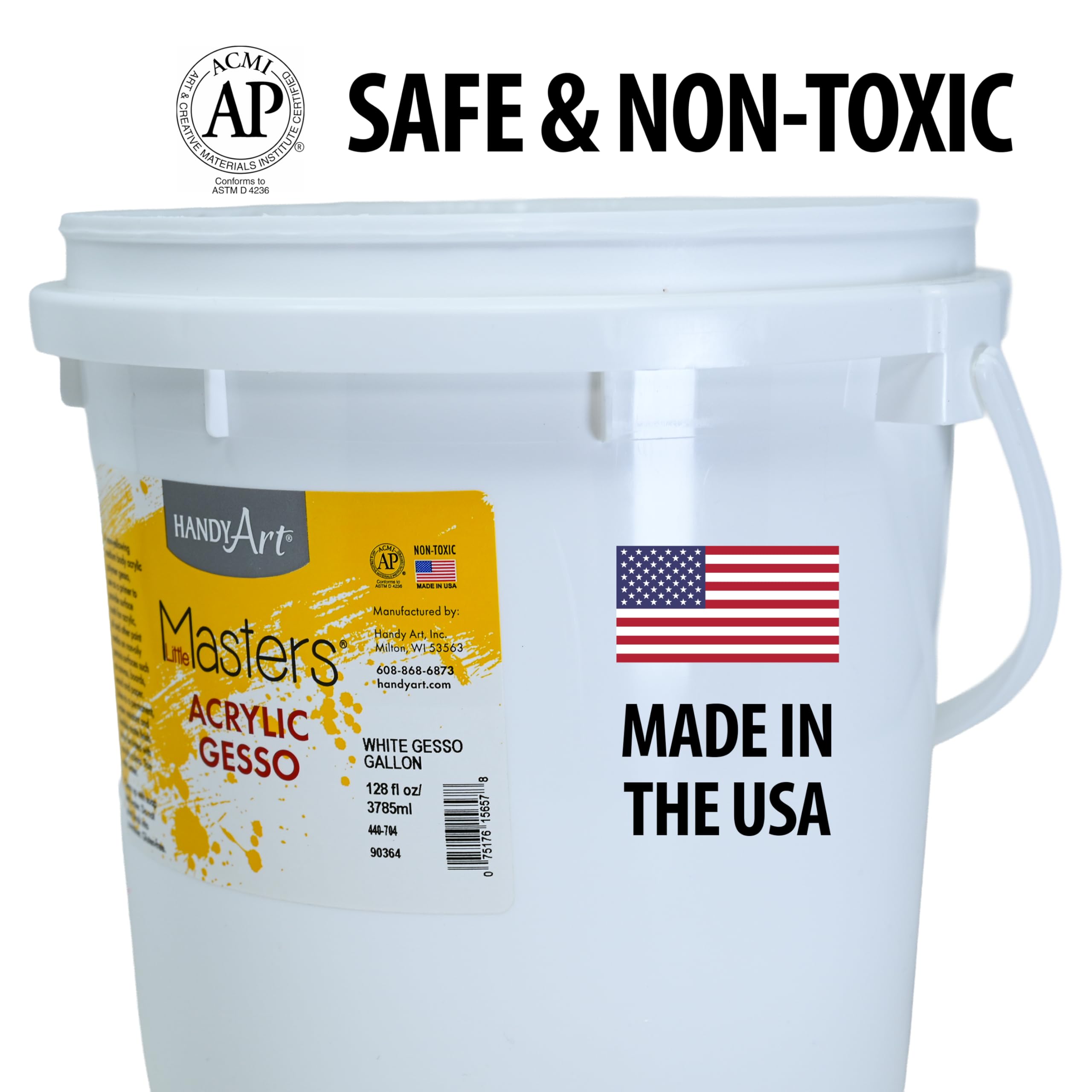 Handy Art Little Masters Economy Acrylic Gallon, White Gesso 128 Fl Oz (Pack of 1)