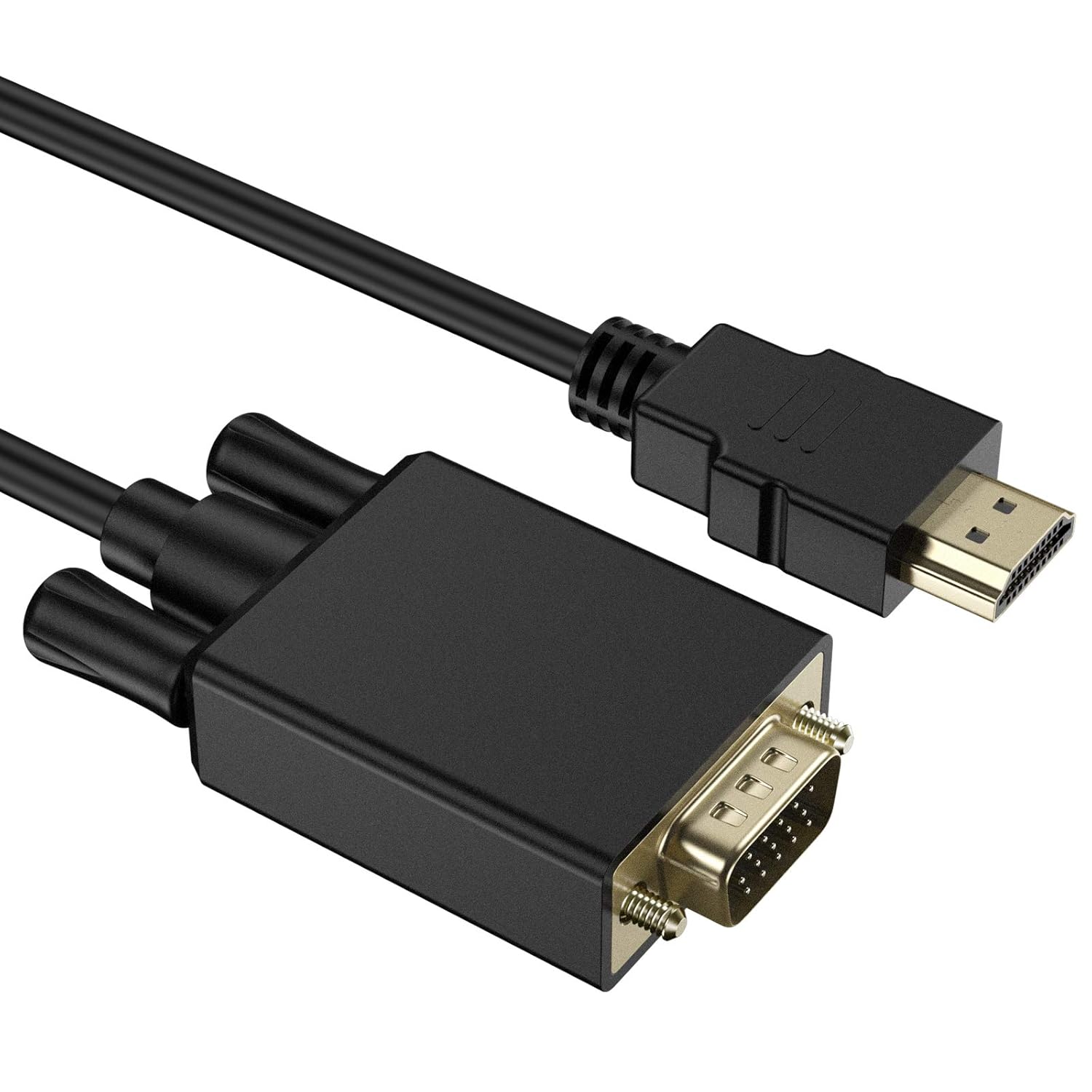 OULUOQI HDMI to VGA Cable, 6 Feet GoldPlated 1080P HDMIVGA Cable (Male to Male