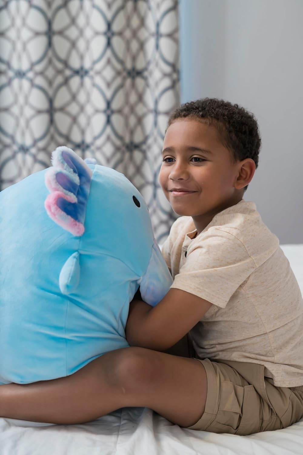 Axolotl Pocket Plush, 18 inch Jumbo Plush, Plush Pillow, Stuffed Animal (Blue)