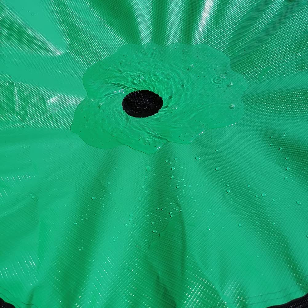 Multifunktion Regentonne, Zusammenklappbar Wassertank, Tragbar Regenwasserfass, Garten Regenwassertank, Mit Filter Hahn Überlauf Bausatz,Grün,26 Gallon