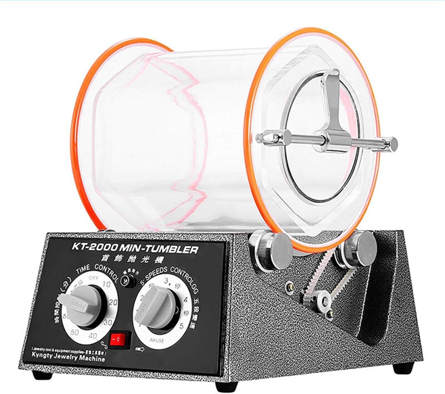 Faceting Machine, KT-2000 Jewelry Polisher Tumbler 5Kg Mini Rotary Surface Polishing Finishing Machine