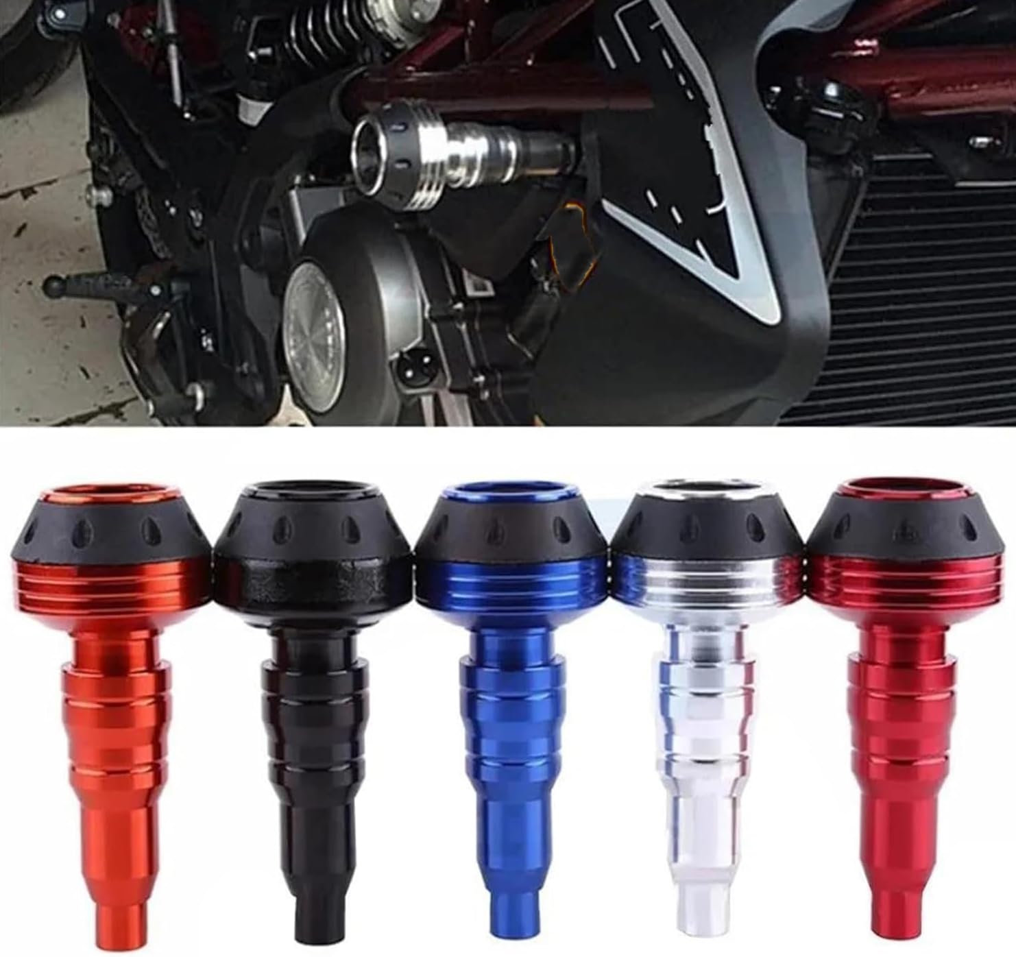 Tamponi Paratelaio Moto per Yamaha Tracer 700, Moto Corpo Anti-Caduta Palla Protezione Anticaduta Accessori Modifica Sicurezza,E Blue