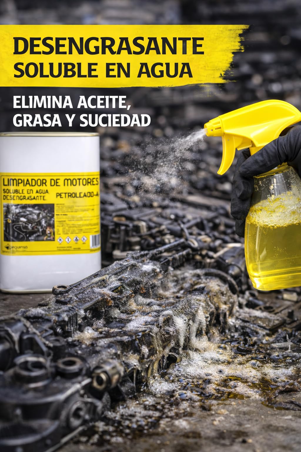 Limpiador y desengrasante de motores y metales. Envase 5 litros