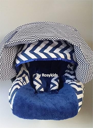 Vista 6 de Rosy Kids Cubierta de toldo para asiento de automóvil infantil, 3 piezas, caboodle, kit de cubierta de asiento de coche para bebé, color 03NR08