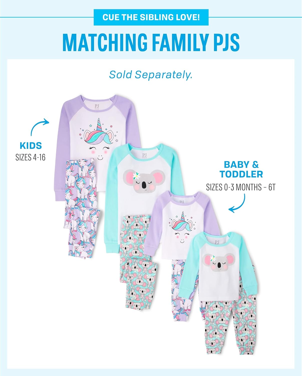 The Children's Place baby-girls And Toddler Girls Long Sleeve Top and Pants 2 Piece Pajama Sets - Image 2