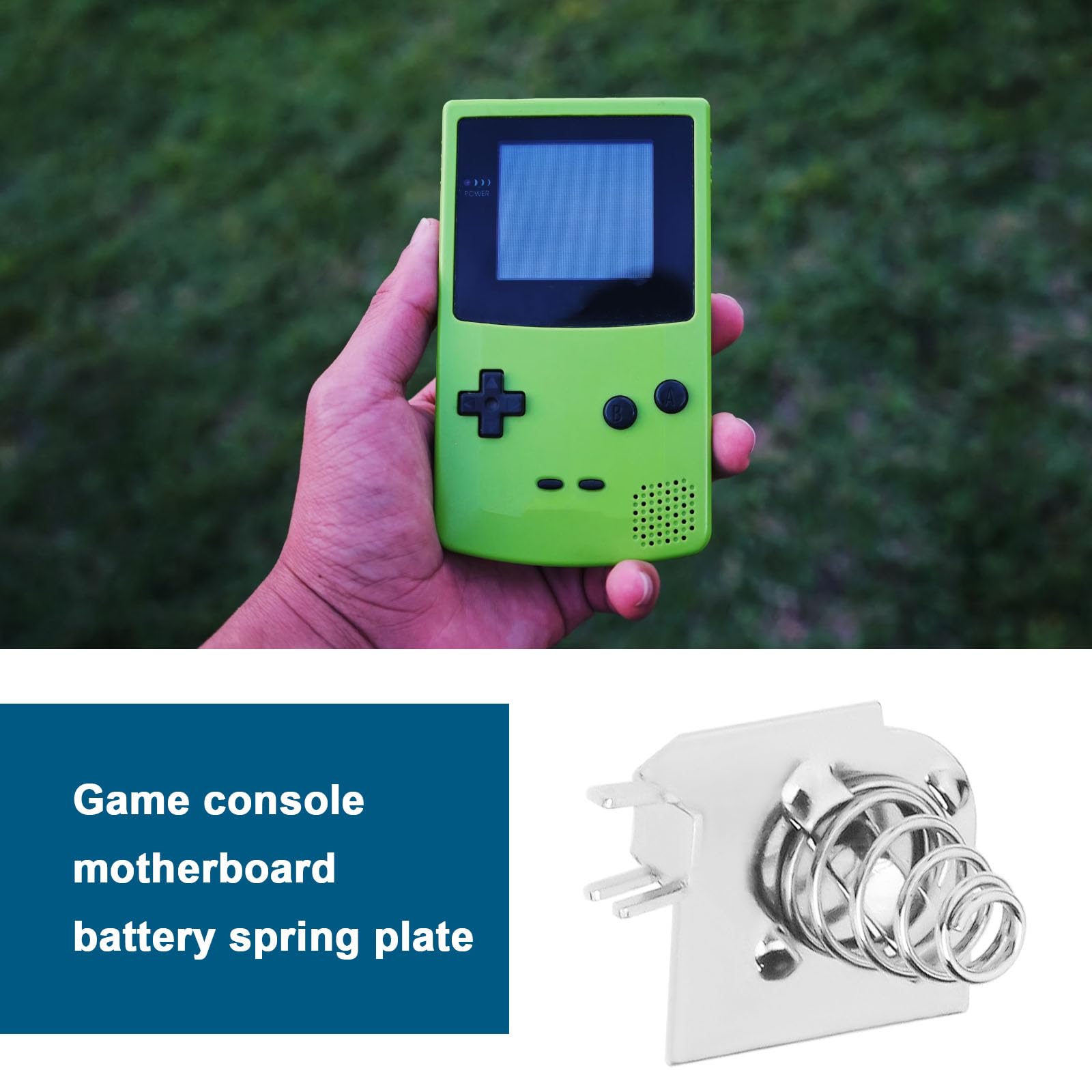 EMSea Lot de 3 plaques à Ressort de Batterie pour Console de Jeu - Compatible avec Game Boy Color GBC