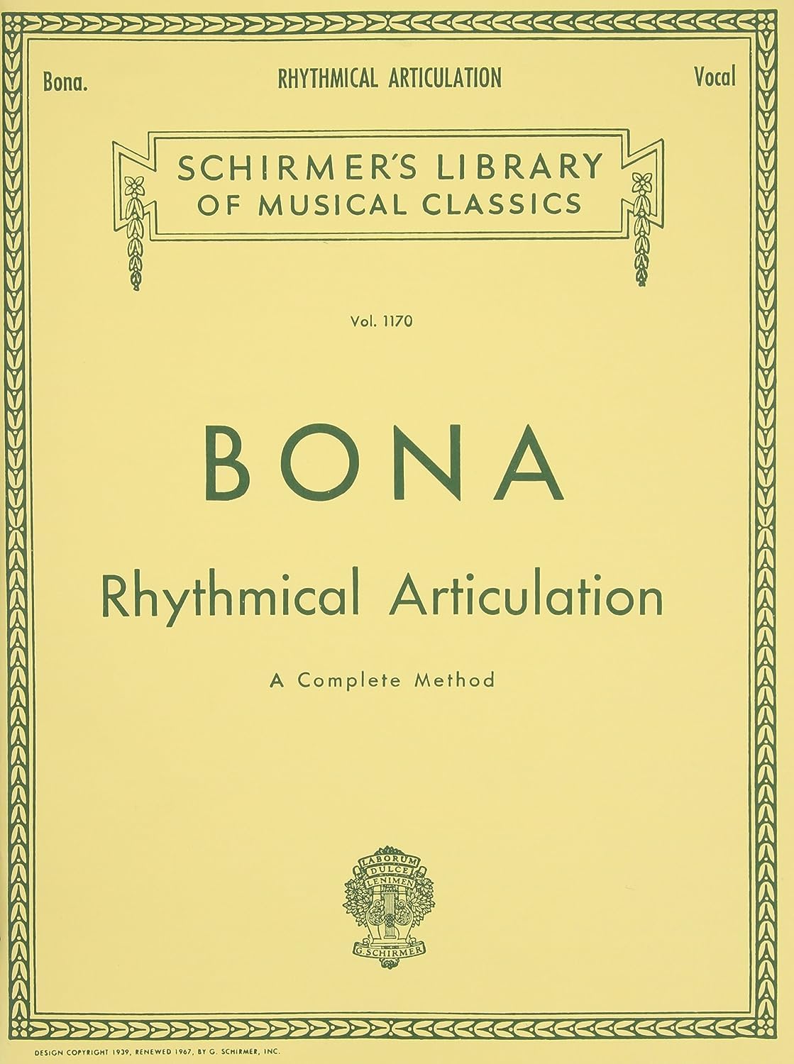 Bona: Rhythmical Articulation | Vocal Technique Method by Pasquale Bona ...
