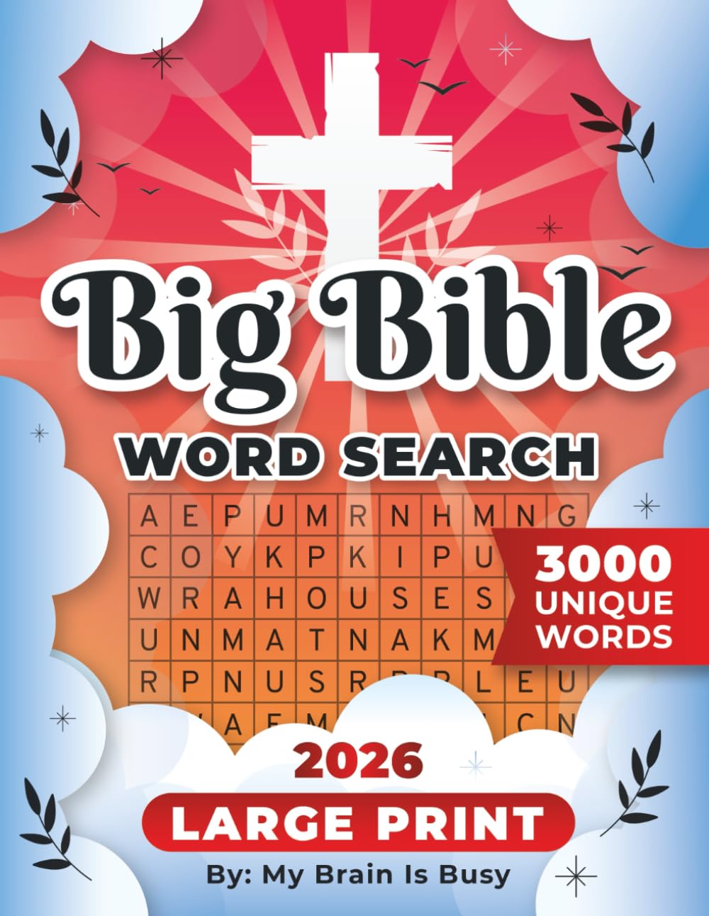 BIG Bible Word Search Books for Adults Large Print: Word Find Puzzles for Seniors with 3000 Unique Words