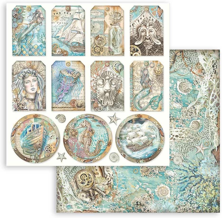 Stamperia Scrapbooking Pad 10 Sheets 30.5 x 30.5(12x12) Songs of The Sea