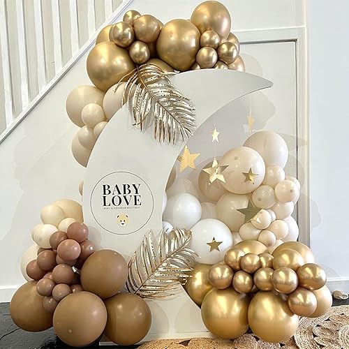 Vista 6 de KOMOREBI Globos dorados cromados de 12 pulgadas, 50 globos dorados metálicos, globos dorados brillantes, globos de látex metálicos cromados para Oro