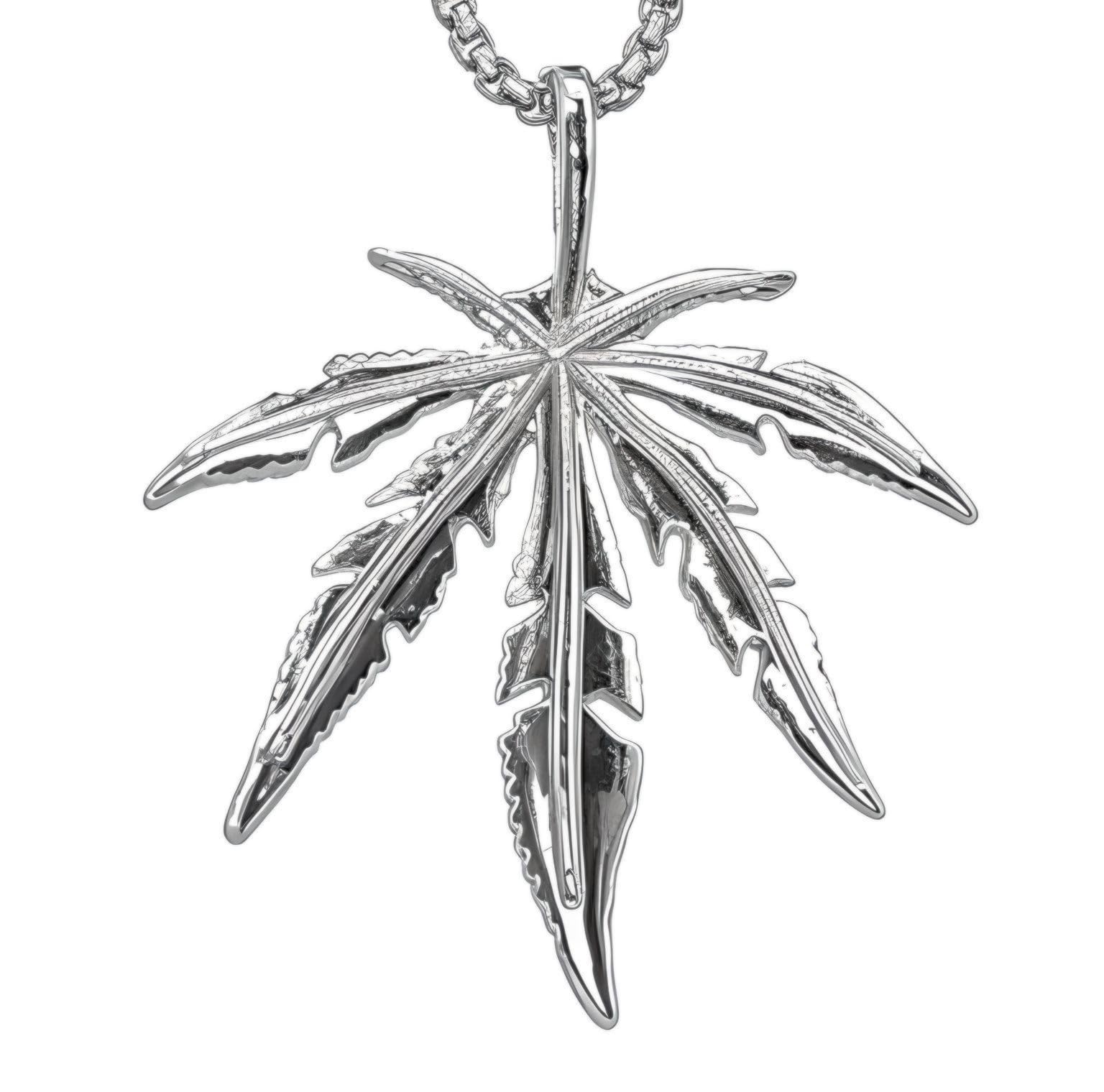 THE MEN THING Leafen - Alloy Leaves Pendant With Stainless Steel 24Inch Round Box Chain, Milan Trending Style For Men & Boy, Silver (B0B7RR7267) Amazon Price History, Amazon Price Tracker