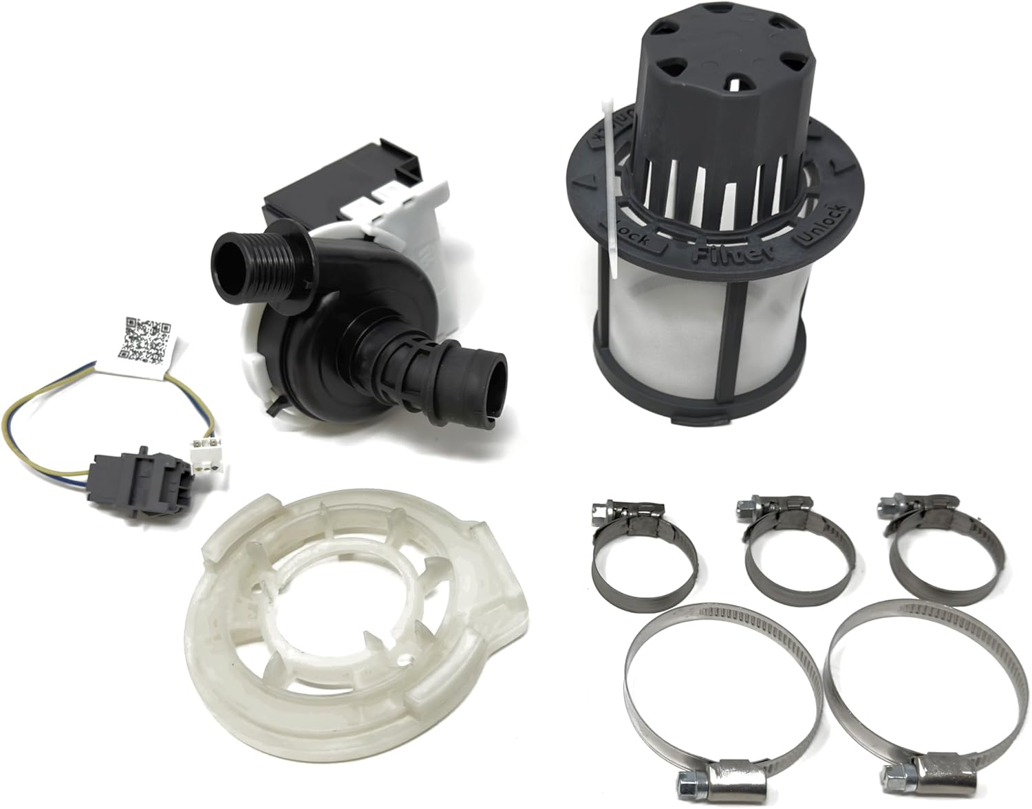 US-Based Supplier - WD19X25187 Drain Pump Kit Single Speed - Compatible With GE Appliances, Hotpoint, Haier, Monogram Dishwasher - Replaces WD19X25180 WD26X10060 WD26X20423 WD26X20740 WD26X21254