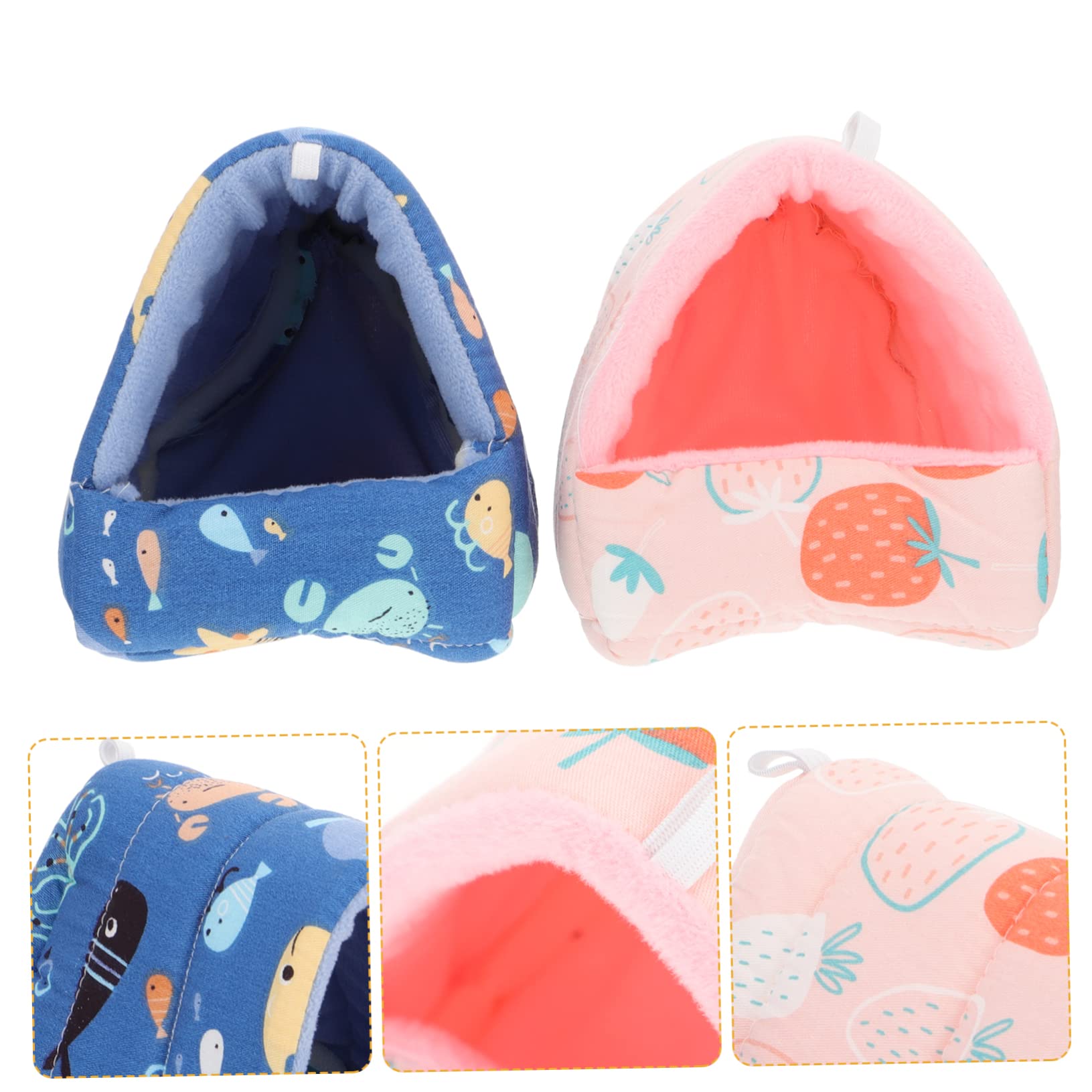 2 szt. Gniazdo dla chomika Pet ciepły dom szynszyla ciepłe gniazdo świnka morska łóżko jaskinia małe zwierząt(Ax2pcs,10X10X10cm)