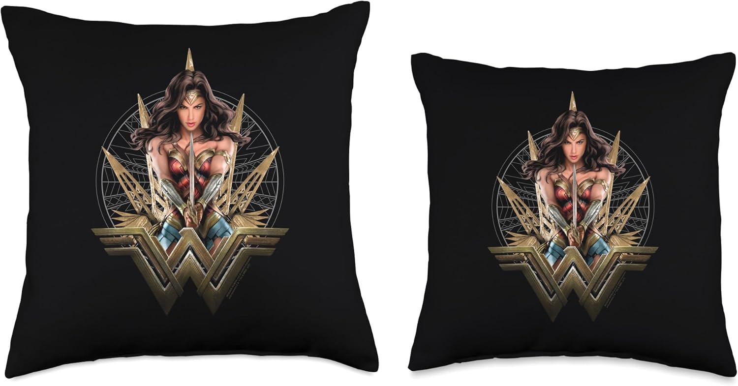 Wonder Woman Movie Wonder Blades Throw Pillow