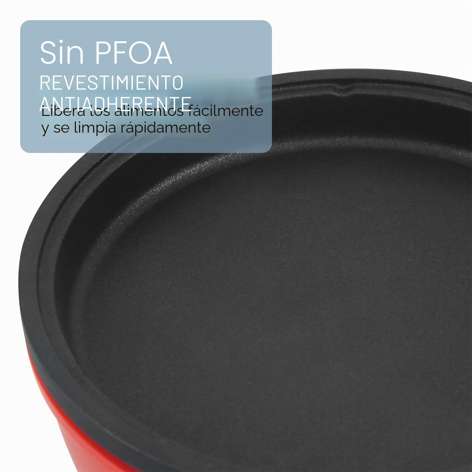 Elite Gourmet EGL-6101 Personal Sartén eléctrica antiadherente para salteados con tapa de cristal templado, calentamiento rápido, 650 vatios, rojo