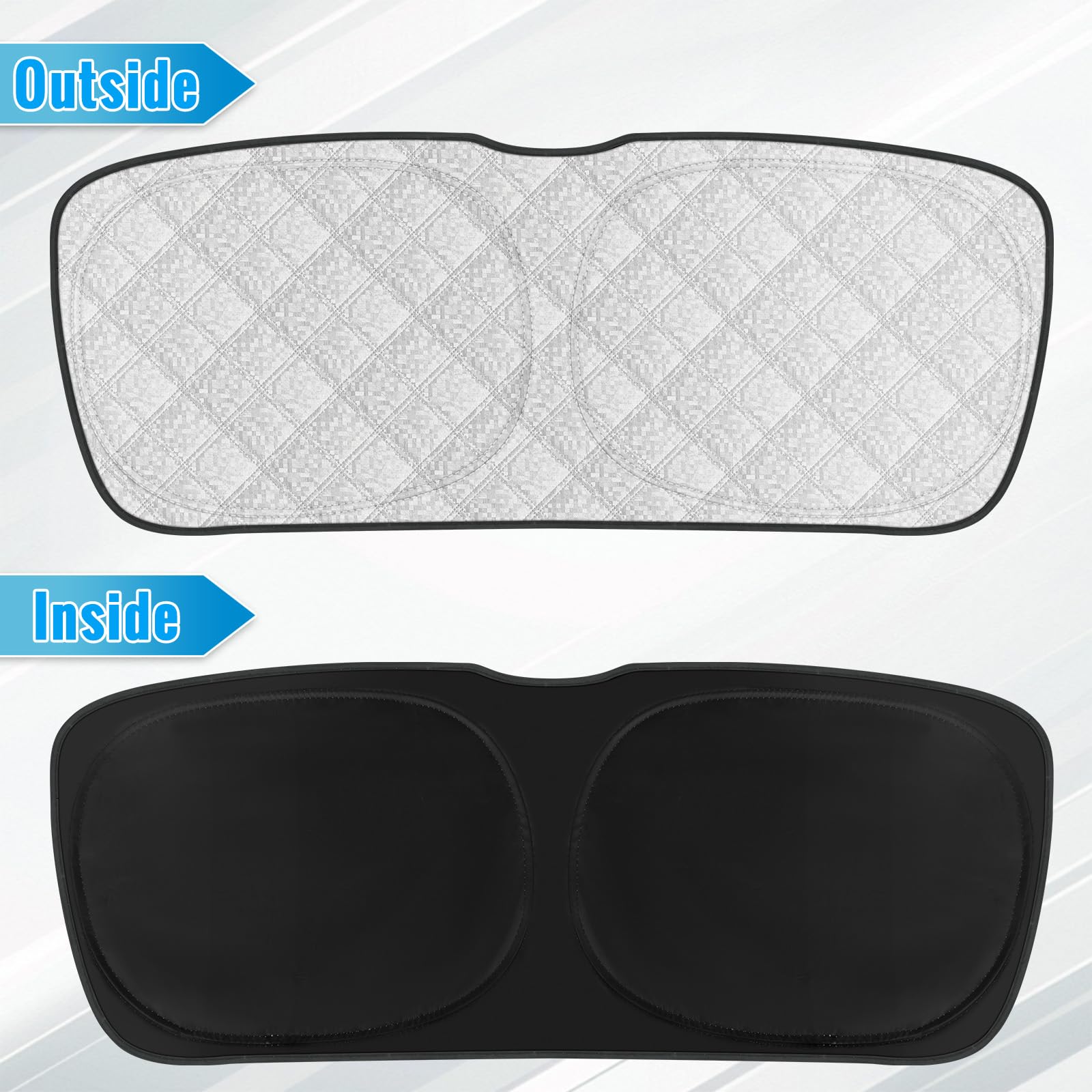 Pare-Soleil pour Lunette Arrière Remplacement pour Toyota Yaris 2020-2026, Pliable Pare-Soleil pour Pare-Brise de Voiture, Bloque 99% des Rayons UV et Maintient Votre Véhicule au Frais