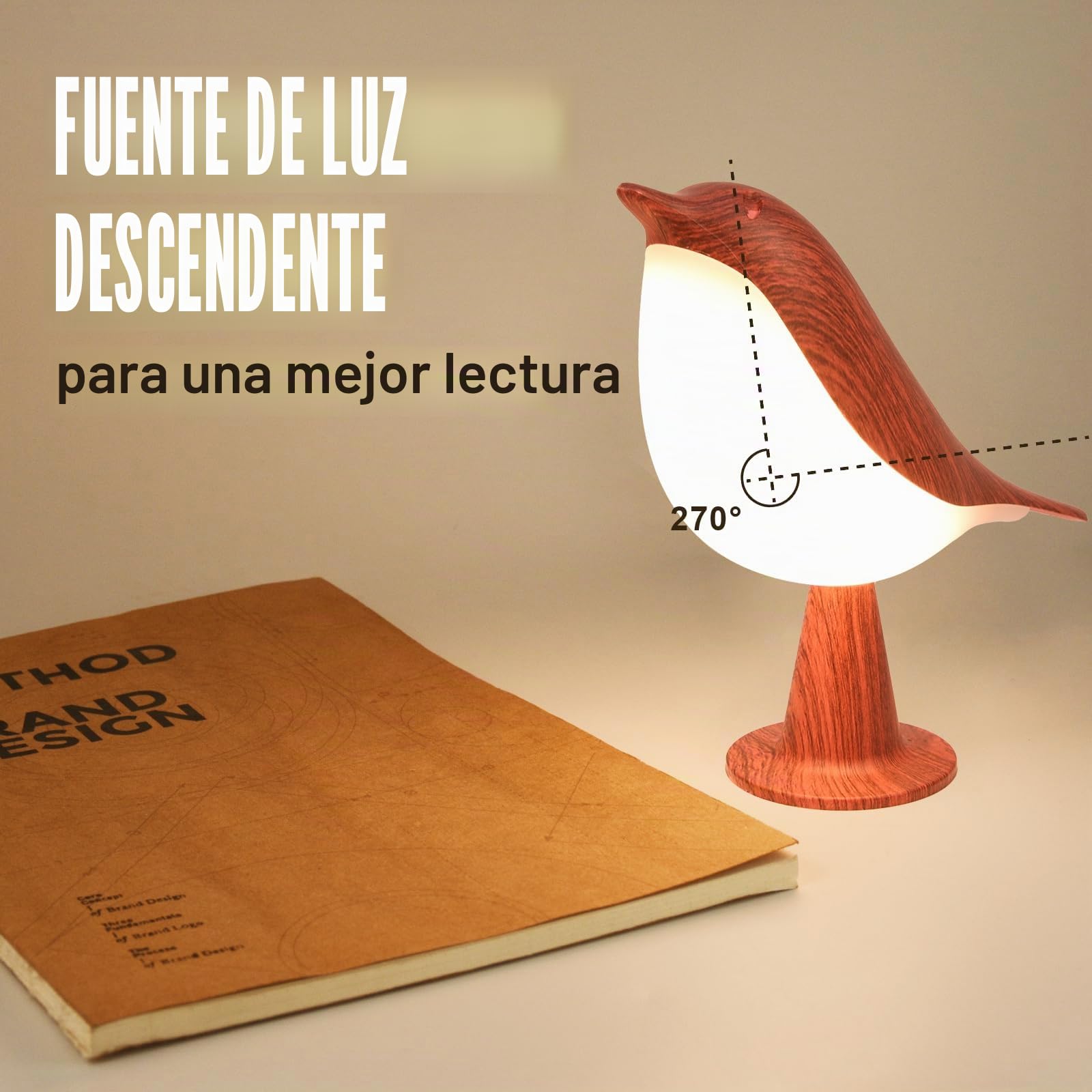 Haotao - Lámpara de escritorio - LED Luz Nocturna Infantil - Lampara Regulable Táctil Para Dormitorio - Con 3 Modo de Luz - Recargable por USB - Regalo Para Niños/Adulto